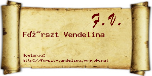 Fürszt Vendelina névjegykártya